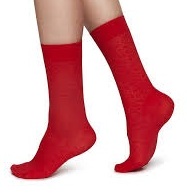 plain red socks
