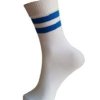 white 2 blue strips